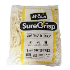 Mccain Sure Crisp Fries 9mm, 2.5 Kg