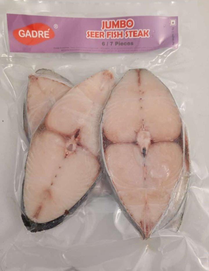 Gadre Jumbo Seer Fish Steak,1kg (6/7 pcs)