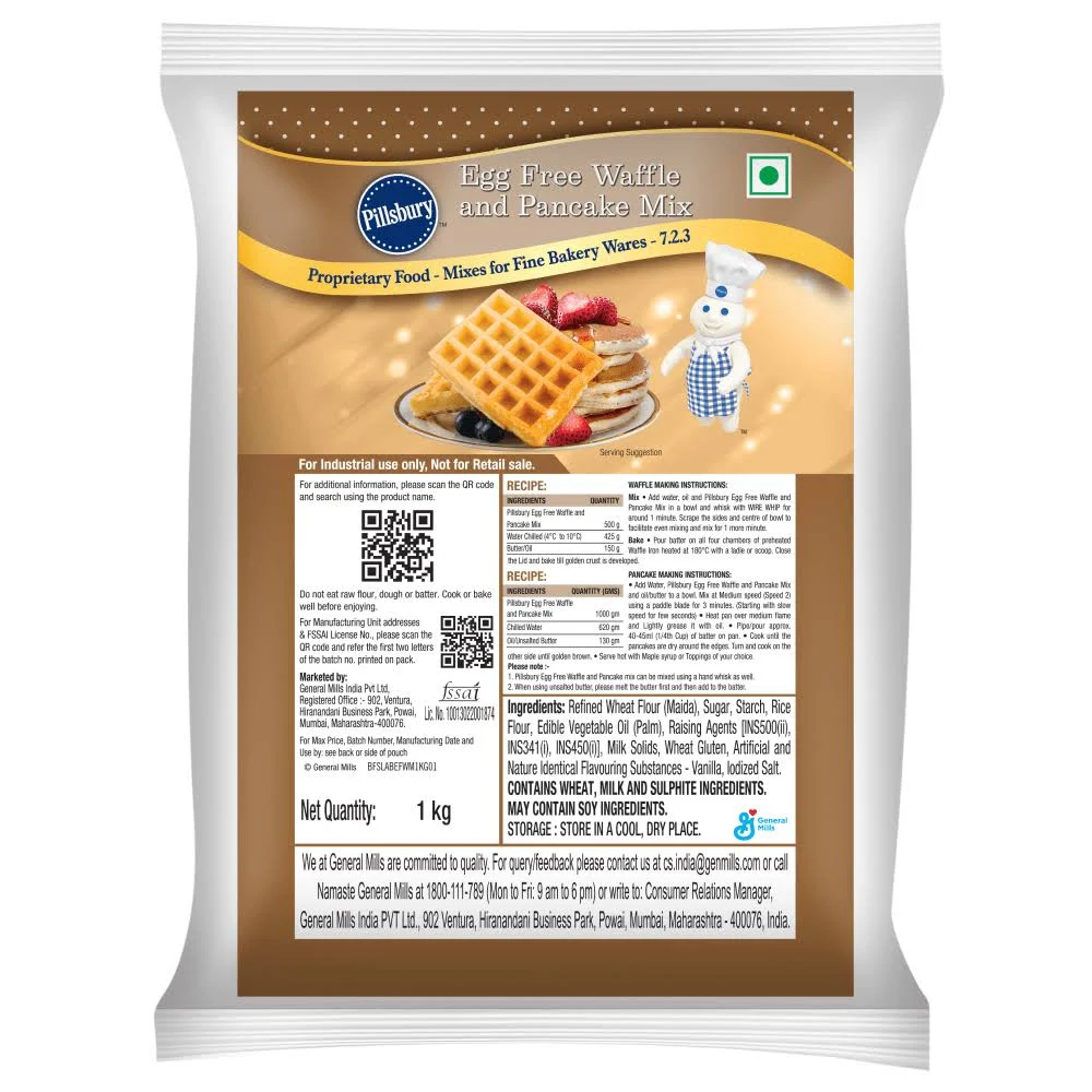 Pillsburry egg free waffle and pancake mix, 1 kg