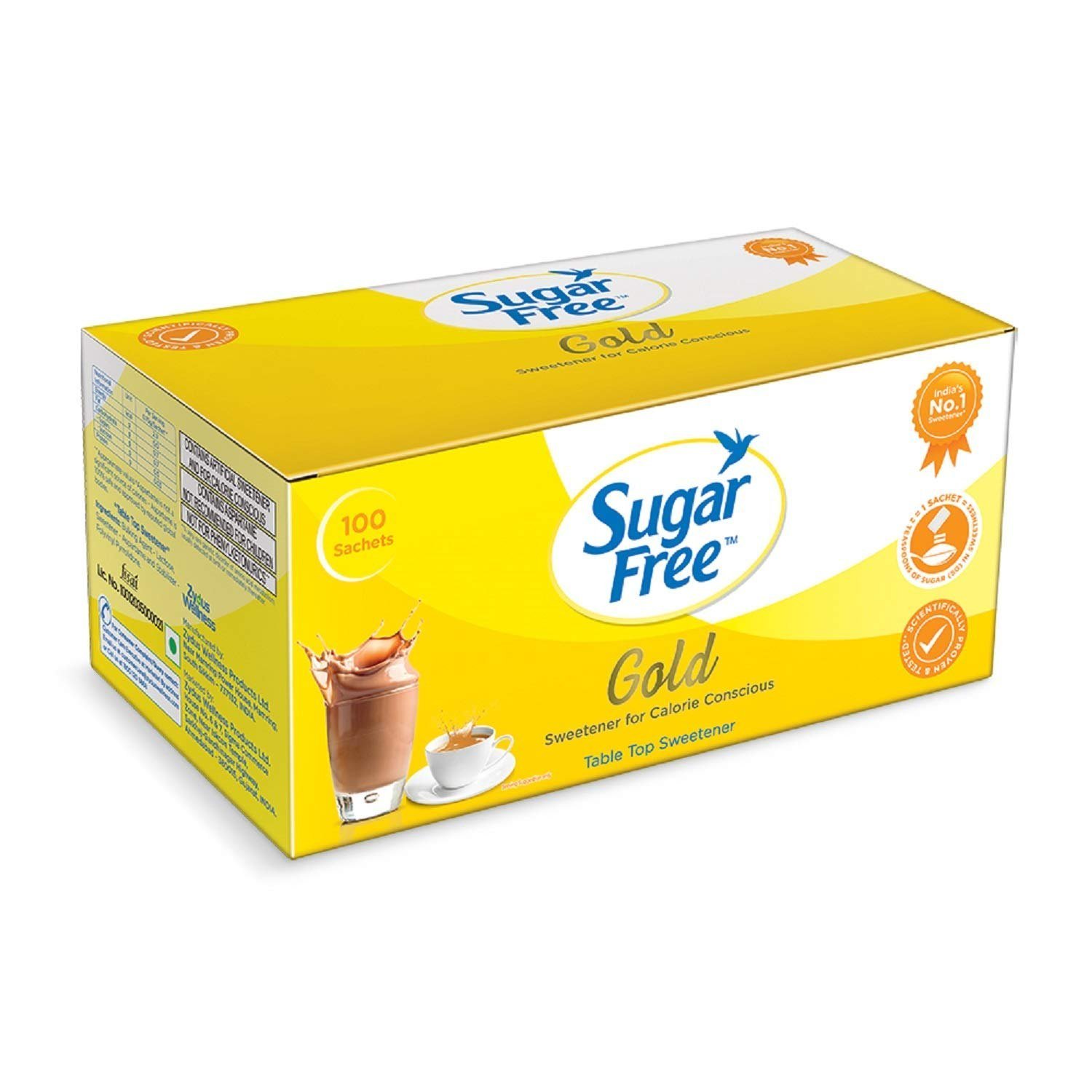 Zydus sugar free gold, 0.75 gm (pack of 100)
