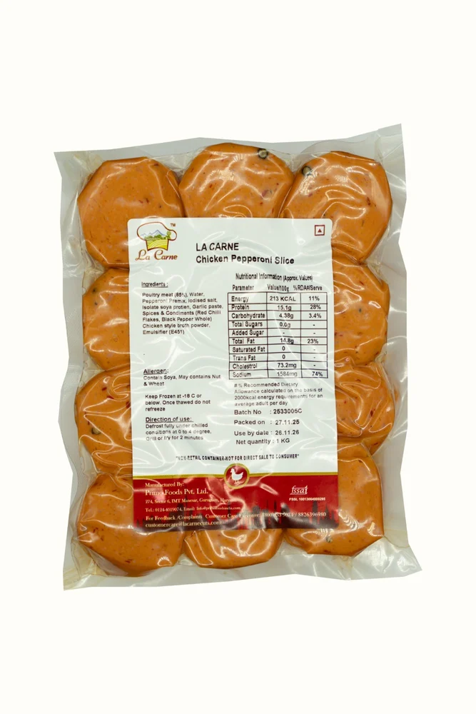 La Carne Chicken Pepperoni Slice, 1 kg