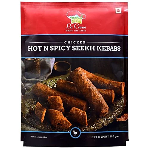 La Carne Chicken Hot N Spicy Seekh Kebabs, 960 gm