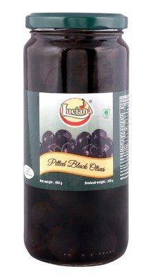 Luciana Black Olive Pitted, 450gm