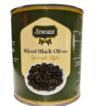 Luciana Black Olive Slice Tin, 3 kg