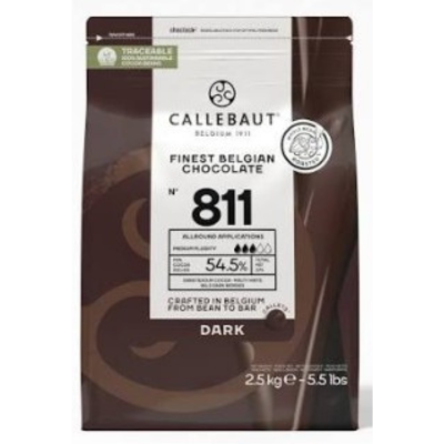 Callebaut Belgian Dark Chocolate 811, 2.5 kg