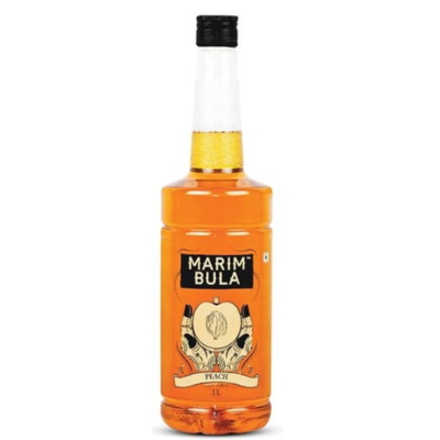Marimbula Peach Syrup, 1 ltr
