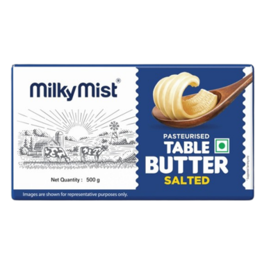 Milky Mist Table Butter (Salted), 500 gm
